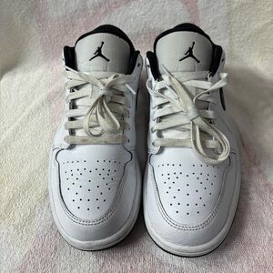 Jordan White and Black Low-Top Sneakers